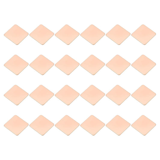PATIKIL Copper Heatsink Pad Shims, 24 Pcs 20x20x0.5mm Copper Pad Shim IC Chipset GPU CPU Thermal Heatsink for Cooling Laptop Desktop Computer