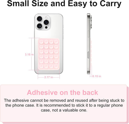 2PCS Silicone Suction Phone Case Mount,Non Slip Suction Cup, Hands-Free Phone Accessories Holder for Selfies and Videos,Silicone Adhesive Stand Sticky for Cell Phone Lavender