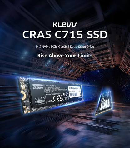 KLEVV CRAS C715 512GB M.2 2280 NVMe PCIe Gen3x4 Laptop & Desktop, up to 3200MB/s (K512GM2SP0-C7T)