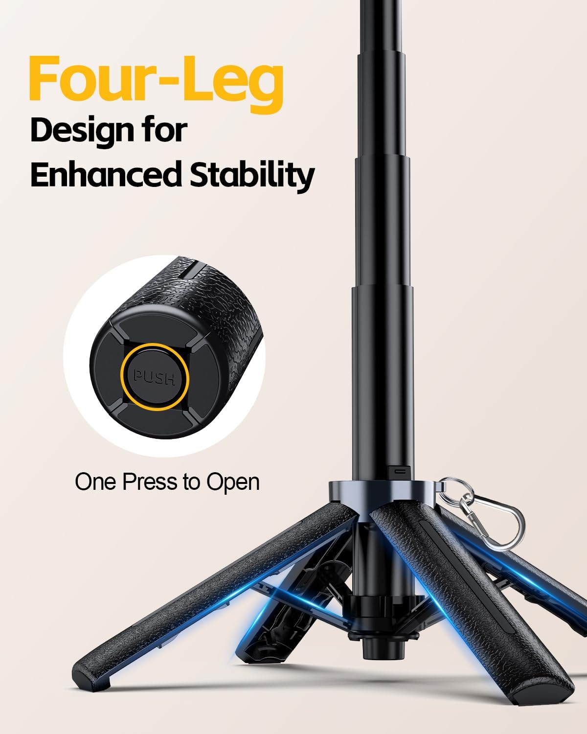 UBeesize Mini Selfie Stick Tripod with Remote, Pocket-Size Phone Stand for iPhone 16 Pro Max/Android, 360° Rotating Holder for Travel, Vlogging, TikTok, Live Streaming