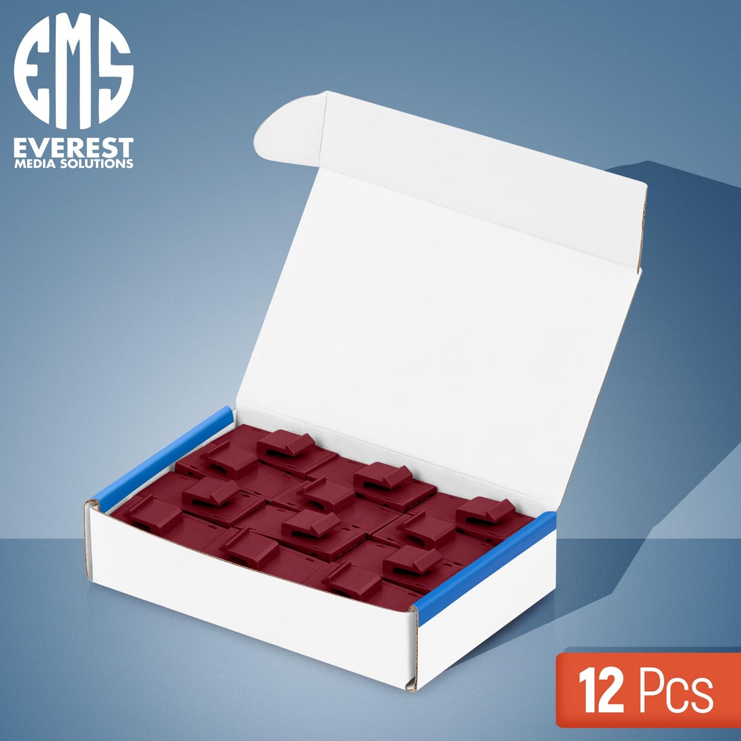 Everest Cat6 RJ45 Keystone Coupler (12-Pack) in Red - RJ45 Coupler - Cat 6 Couplers - Female to Female Cat6 Keystone Jacks - Ethernet Couplers - Ethernet Cable Extender