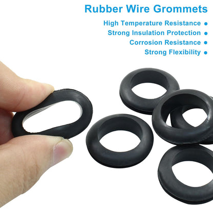 24 Pcs Rubber Grommets, 3/4" Inside Diameter 7/8" Drill Hole Rubber Wire Grommets for Wire, Firewall, Cables, Plugs