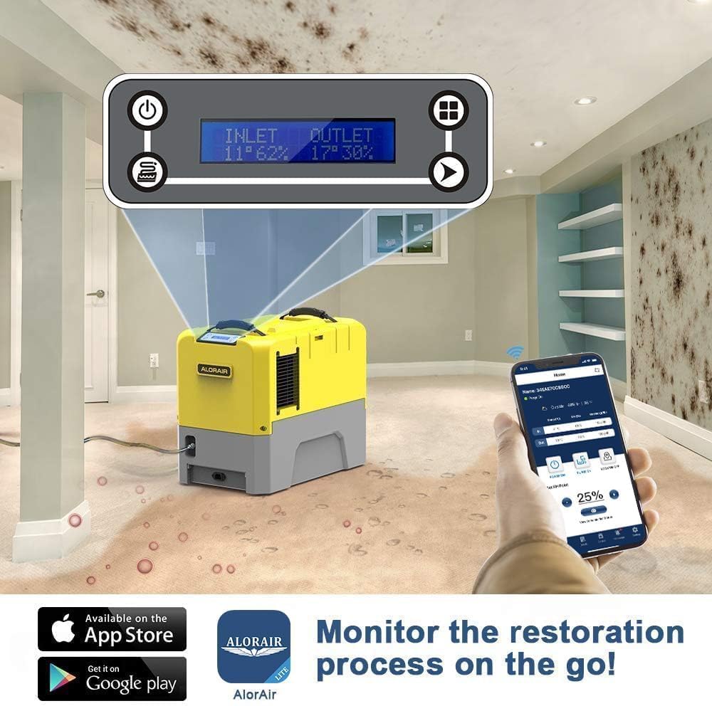 ALORAIR 180PPD LGR Commerical Dehumidifier with Pump, Wi-Fi APP Controls Industrial Dehu, Capacity up to 85 PPD at AHAM, 5 Years Limited Warranty, cETL Listed, for Large Space