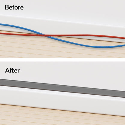 Rubber Bond TV Cord Hider Cable Protector - Strong Self Adhesive Wall Cord Cover Cable Hider - Low Profile Cable Management Wall Cord Concealer Cable Raceway (Grey, 10 Feet)