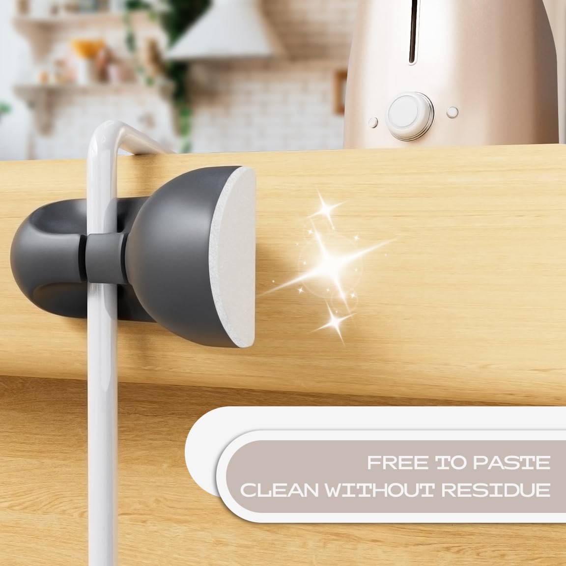 USB Cable Organizer Clips Cord Holder,10 Packs (3-5-7-Slots) Black Self Adhesive Desk Cord Cable Management