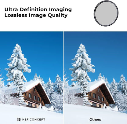 K&F CONCEPT 127mm Circular Polarizers Filter Polarizing Filter 28 Multi-Layer Coated Super Slim High Definition CPL Lens Filter (Nano-X Series)