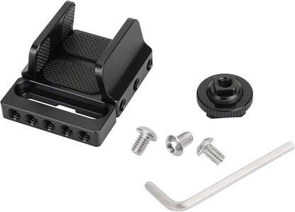 CAMVATE Universal SSD Holder Clamp Adjustable Width (33mm ~ 60mm) with 1/4"-20 Mounting Points & Shoe Mount Connector - 3011