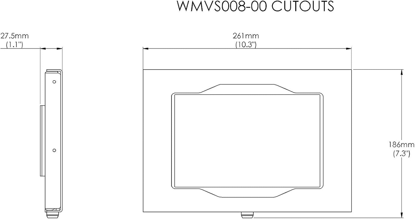 TABcare Locking Security Metal Case for iPad mini Used as Kiosk, POS, Store, Show Display (Black, iPad mini 4/5)