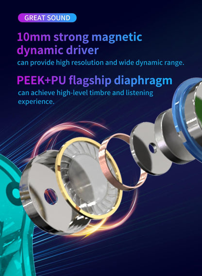 KBEAR Storm Wired Earbuds in Ear Headphones for Singers Musicians on Stage Studio Church,Crisp Clarity Sound Nice Round Bass IEM Earphones Monitor Hi Res Detachable OFC Silver-Plated Cable