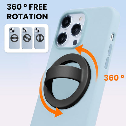 Magnetic Silicone Ring Grip Phone Holder, Loop Grip Phone Holder,Magnetic Phone Loop,Magsafe Phone Grip,Compatible with Magsafe for iPhone 16/15/14/13/12 Series (Black)