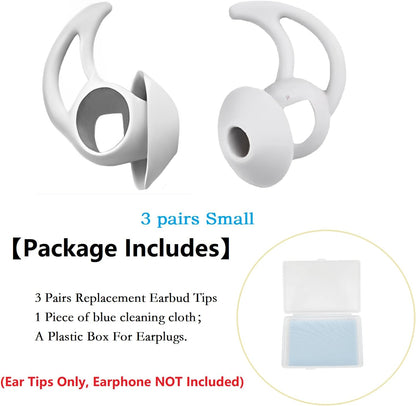 Silicone Earbud Tips 3 Pairs Small Eartips Compatible with Bose QuietComfort Earbuds and Sport Earbuds