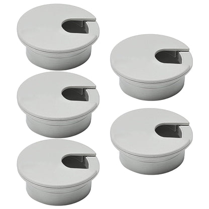 5 Pcs Desk Grommet 1-3/8" / 35 mm, Desk Cord Hole Cover, Cable Grommet ABS Plastic, Desk Hole Grommet for Home & Office Pc, Detachable Cable Cord Organizer-Light Grey