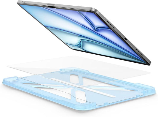 FLOLAB ONETIME NanoArmour Screen Protector for iPad Air 11 Inch 2024 Tempered Glass, TruColor, Blue Light Blocker, No Blue Tint, Original Display Color, Ultra Clear, Easy Install, Durable