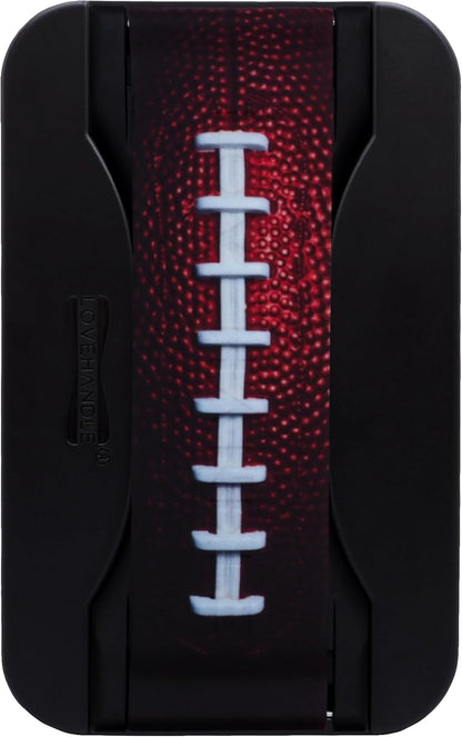 LoveHandle PRO MagSafe Compatible Magnetic Phone Grip w/Kickstand - Mount, Strap and Stand for Smartphone and Tablet - MagSafe Ring Included - Fits All Devices - Football