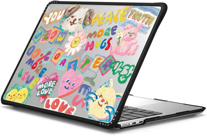 CASETiFY Impact MacBook Air 13.6" (M2-M4) Case [Cushioned Impact Corners/Scratch-Resistant/Anti-Slip Grip] - SLOWCOASTER Sticker - Clear Black