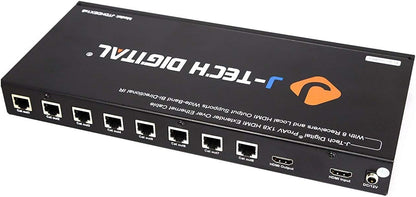 J-Tech Digital JTDHDEX1x8 ProAV Premium Quality 1X8 HDMI Extender/HDMI Amplifier/HDMI Splitter Over Ethernet Cable