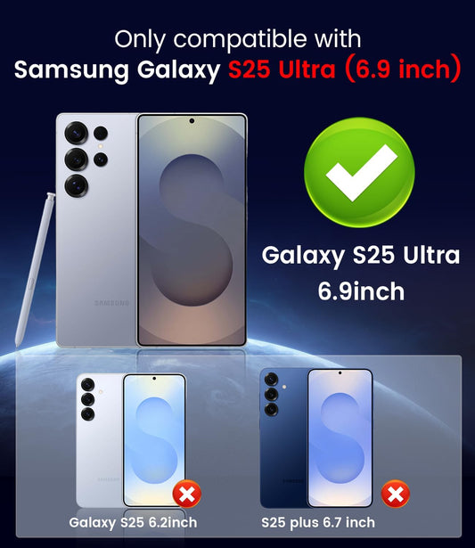 Magnetic for Samsung Galaxy S25 Ultra Case [Compatible with MagSafe][Built-in Camera Lens Protector] Slim Soft Silicone Bumper Shockproof Metallic Luster Phone Shell (Silver)