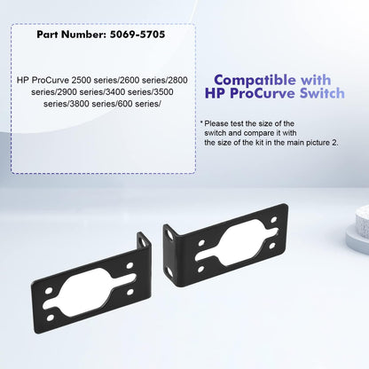 Rack Mount Kit 1U Universal Rack Ears for HP/ProCurve/Aruba/OfficeConnect/HPE Switches