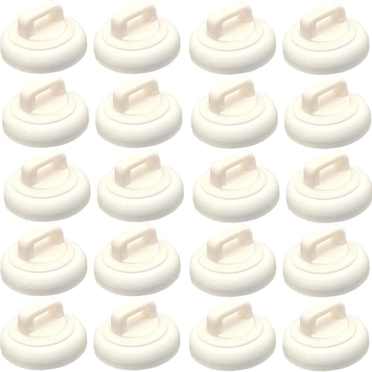 Magnetic Cable Zip Tie Mounts Clips Multipurpose Zip Ties Mount Base Holder Wire Cable Holder Mount Wire Clips Management for Home Office Marine Electrical Wiring (White, 20 Piece)