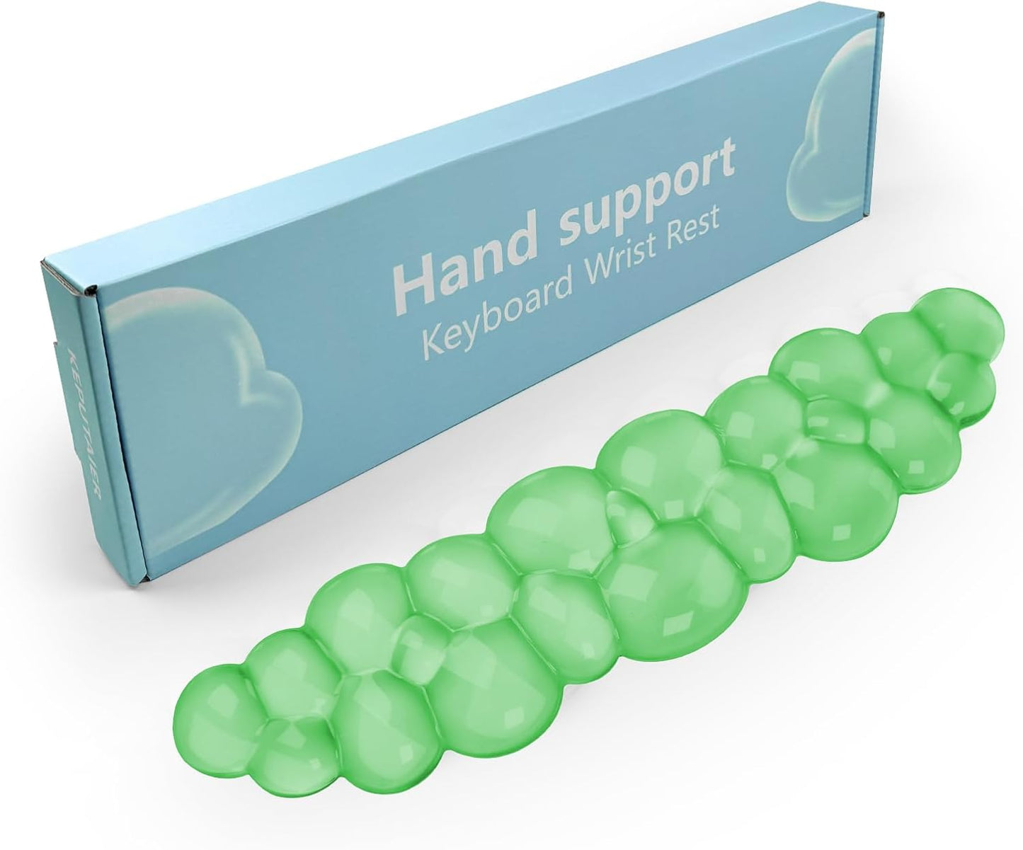 Gel Cloud Keyboard Wrist Rest, Cute Wrist Support and Arm Support Keyboard Rest for Keyboard Typing Pain Relief，Suitable for Office/Computer/Laptop/Gaming（Keyboard Wrist Rest Green）