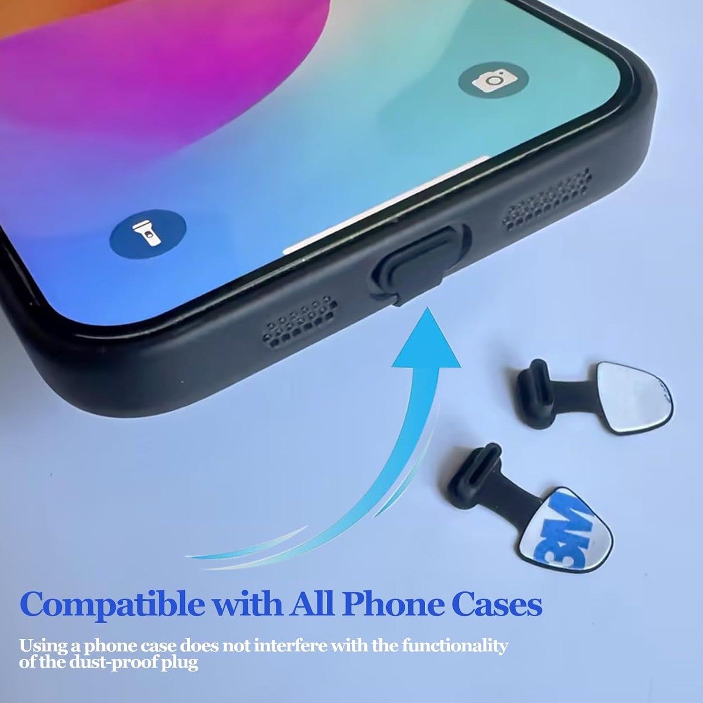 10 PCS USB Type C Anti Dust Plugs Cover, C-Type Port Dust Plug, Anti-Lost USB C Charging Port Dust Covers Protectors for 15 16 Plus Pro Max, Samsung, with Digital Product Cleaning Kit