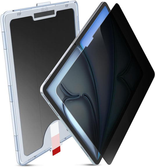 MOBDIK 1 Pack Privacy Screen Protector Compatible with iPad Air 11 inch M3 2025/ M2 2024, Anti Spy, 9H Tempered Glass, EZ Kit