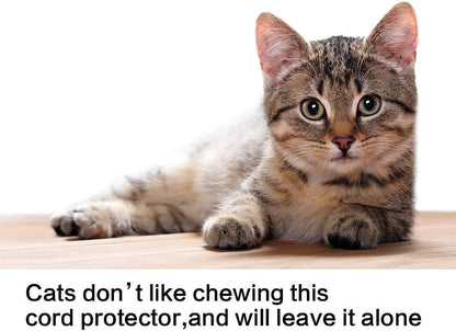 Alex Tech 10ft - 3/8 inch Cord Protector Wire Loom Tubing Cable Sleeve Split Sleeving For USB Cable Power Cord Audio Video Cable – Protect Cat From Chewing Cords - Black