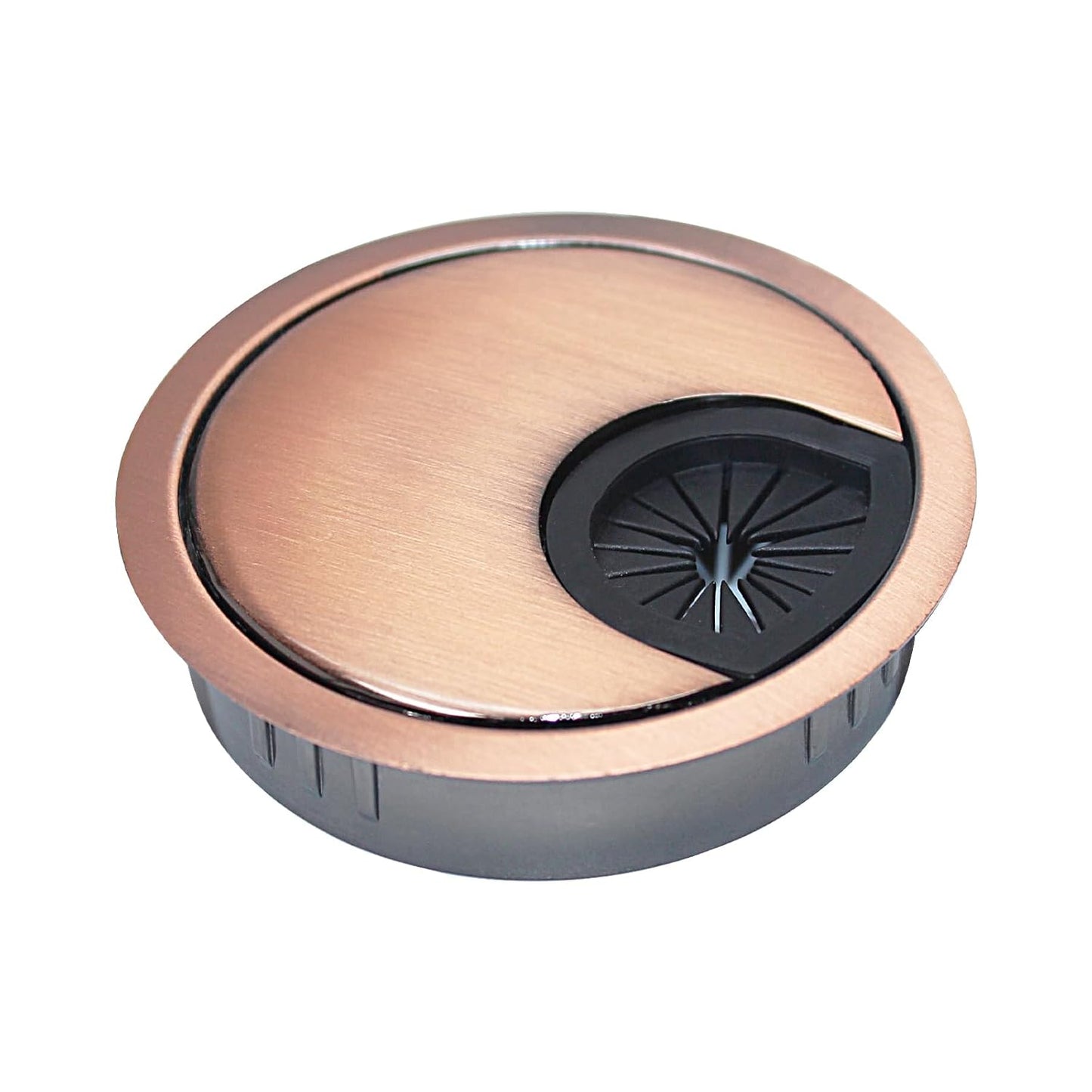 1 Pcs Desk Grommet 2-1/16" / 53 mm, Desk Cord Hole Cover, Cable Grommet Metal Zinc Alloy Materilal, Desk Hole Grommet for Home & Office Pc, Detachable Cable Cord Organizer-Copper Red