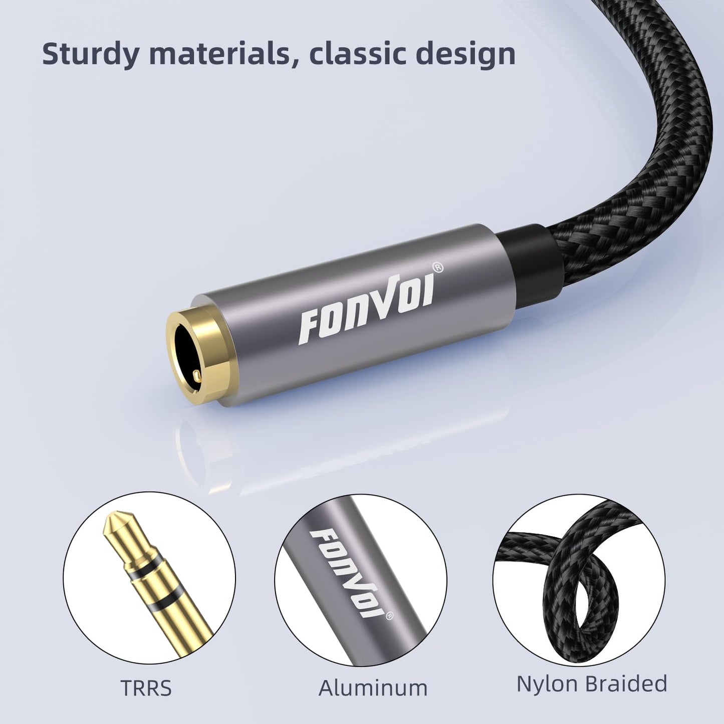 20FT 3.5mm Aux Jack Audio Extension Cable,Male to Female,TRS Headphone Extension Cable Compatible with Heaphone, MP3 Players iPhone iPad Tablets Media Player