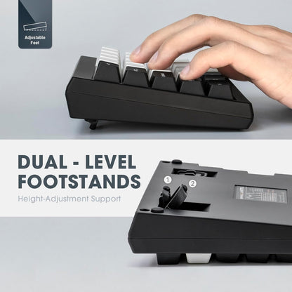 MD600 V3 RGB ORCA TKL Ergonomic Mechanical Keyboard, Cherry MX, Split Layout, PBT DoubleShot Keycap, Windows OS Compatible (Red)