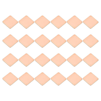 PATIKIL Copper Heatsink Pad Shims, 24 Pcs 15x15x0.8mm Copper Pad Shim IC Chipset GPU CPU Thermal Heatsink for Cooling Laptop Desktop Computer