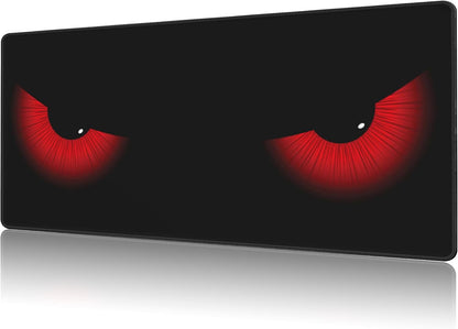Mouse Pad Large Evil Eyes Non-Slip Game Desk Mat with Stitched Edge Laptop Keyboard Desk Pad for Work Home Gaming (35.4 x 15.7 Inches)
