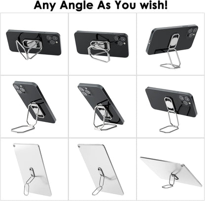 Phone Ring Holder Finger Kickstand, Upgraded 360° Rotation Metal Phone Grip for Magnetic Car Mount Foldable Cell Phone Stand Compatible with Most Smartphones