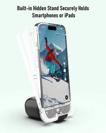 Tiktok Scrolling Ring,Air Finger Ring Mouse with a Touchpad,Remote Control for Kindle App/Camera/Video Recording,Bluetooth Scroller for iPhone/Android (Black)