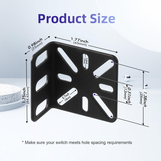 Rack Mount Kit for 17.3 inch Switches, Adjustable Rack Ears for Buffalo Tech, Cisco, NETGEAR,Dell, D-Link, Linksys and TRENDnet Products, Adjustable Hole Distance 13-35mm