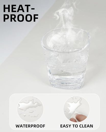 Leather Desk Pad Protector,Mouse Pad,Office Desk Mat, Non-Slip PU Leather Desk Blotter,Large Desk mat,Waterproof Keyboard mat for Office/Home/Decor (White,48" x 17")