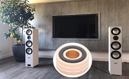 Tertullus 4 Pcs Speaker Feet Isolation 40x20mm Turntable Feet Aluminum Platform Speaker Spike Stand Floor Protectors Dampening Pad with Rubber Ring for Hi-fi Equipments