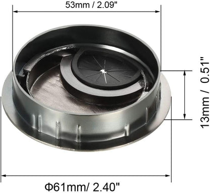 uxcell Cable Hole Cover, 2.1Inch/53mm Zinc Alloy Desk Wire Cord Cable Grommets Hole Cover for Office PC Desk Cable Cord Organizer, 4 Pcs Bronze Tone