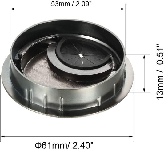 uxcell Cable Hole Cover, 2.1Inch/53mm Zinc Alloy Desk Wire Cord Cable Grommets Hole Cover for Office PC Desk Cable Cord Organizer, 4 Pcs Bronze Tone