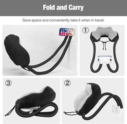 MoKo Neck Phone Holder, Lazy Gooseneck Phone Pillow Holder Bracket, 360° Rotate Phone Tablet Stand for 4"-11" Device, fits iPhone 16/Pro/Pro Max/Plus, iPhone 15/Pro/Pro Max/Plus, iPhone 14/Pro/Pro Max