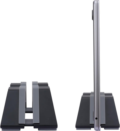 Adjustable Vertical Laptop Stand - Aluminum, Universal Fit for All Laptops (10-30mm Thickness) - Fashion Design, Adjustable Width, Anti-Slip & Scratch-Resistant, Patented Design