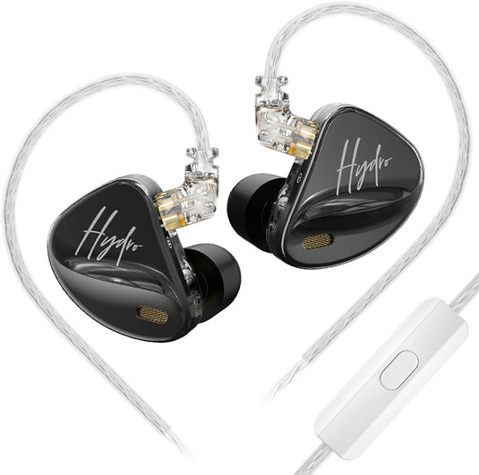 CCA Hydro in Ear Monitor Headphones with 4 Tuning Switches, 2DD 8BA Hybrid Driver Gaming Earbuds, HiFi Bass IEM Earphones for Musicians Singers Audio Engineers Audiophile Dj Drummers
