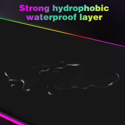 Galdas Gaming Mouse Pad XXL XL Large Long Extended Big Mousepad Non-Slip Rubber Keyboard Mouse Pad with Stitched Edges for Laptop Home Office (31.5x11.8x0.08 Inch) … (RGB Black)