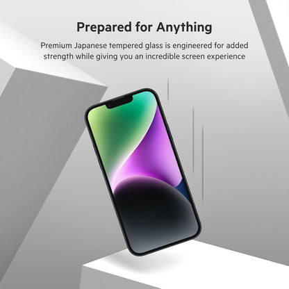 Belkin Tempered Glass Treated Screen Protector for iPhone 14, iPhone 13, & 13 Pro - Scratch-Resistant Impact Protection w/Included Easy Align Tray for Bubble-Free Application
