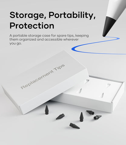 Replacement Pencil Tips for Apple Pencil Pro, Pen Tips for Apple Pencil 2nd Gen/1st Gen/USB-C, Wear-Resisting Pencil Nibs with Storage Box, Pen Nibs Set Compatible with Apple Pen (6 Pack, Black)