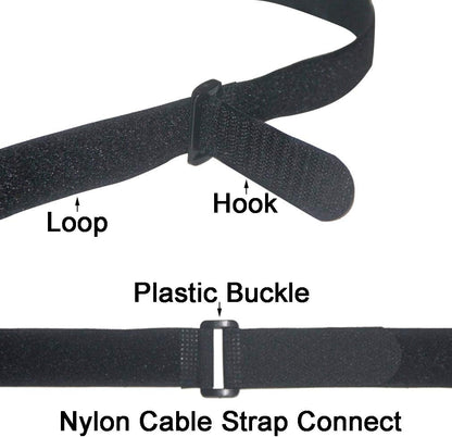 36 inch Cable Straps,12 pcs Reusable Fastening Hook and Loop Utility Cable Ties Down Wraps Adjustable Cinch Straps
