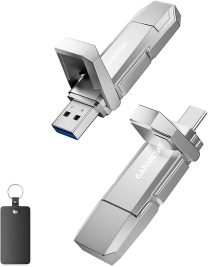 512GB USB C Flash Drive Up to 450MB/s Read Speed, External SSD USB 3.2 Gen 1 Thumb Drive 2-in-1 Memory Stick Data Storage Compatible with Smartphone Tablet Computer