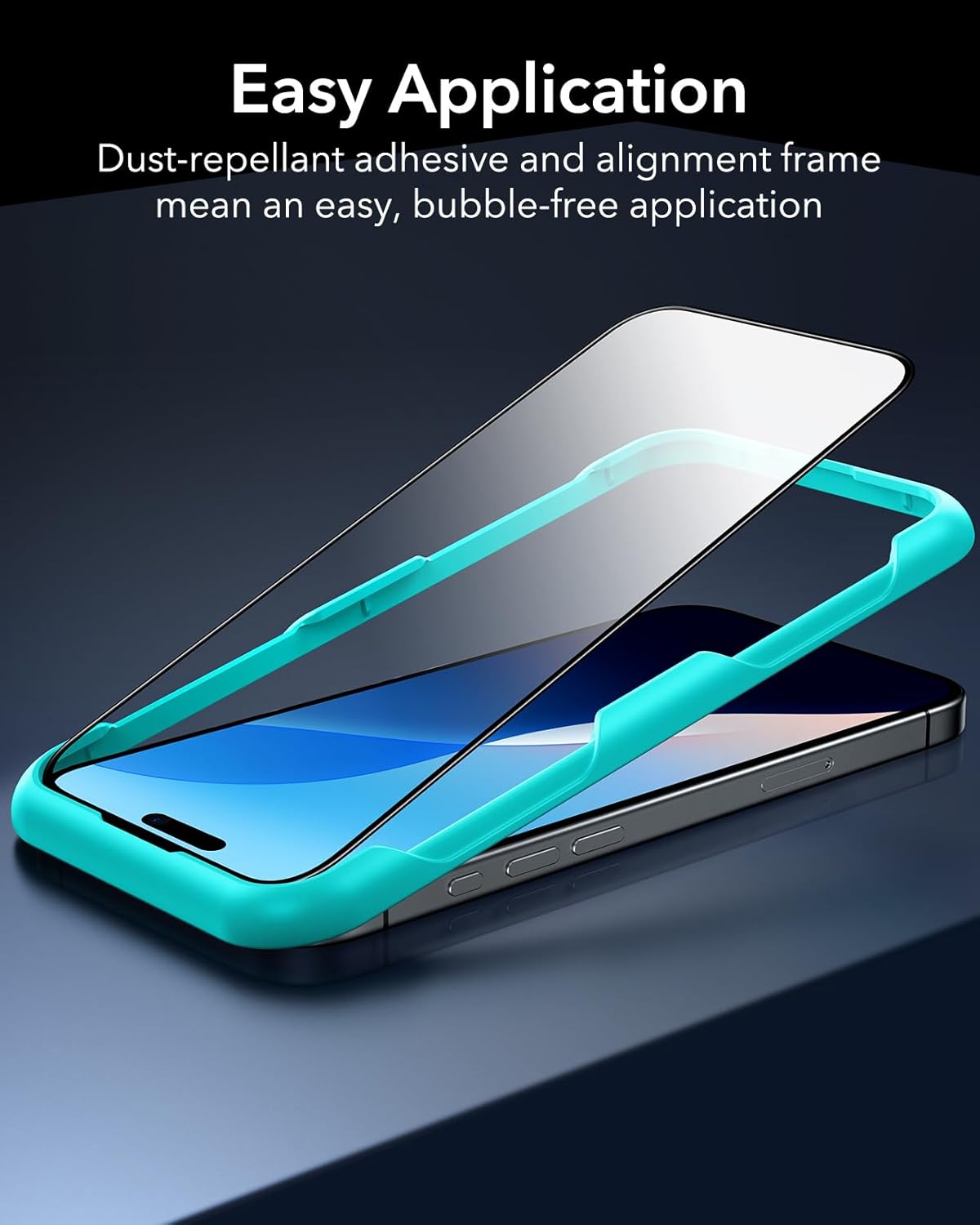 ESR 3 Pack for iPhone 16 Plus/iPhone 15 Plus Screen Protector, [9H Hardness] [Military Grade Shatterproof] Full Coverage Tempered Glass Film with Easy Installation Tool, HD Clear, Scratch Resistant