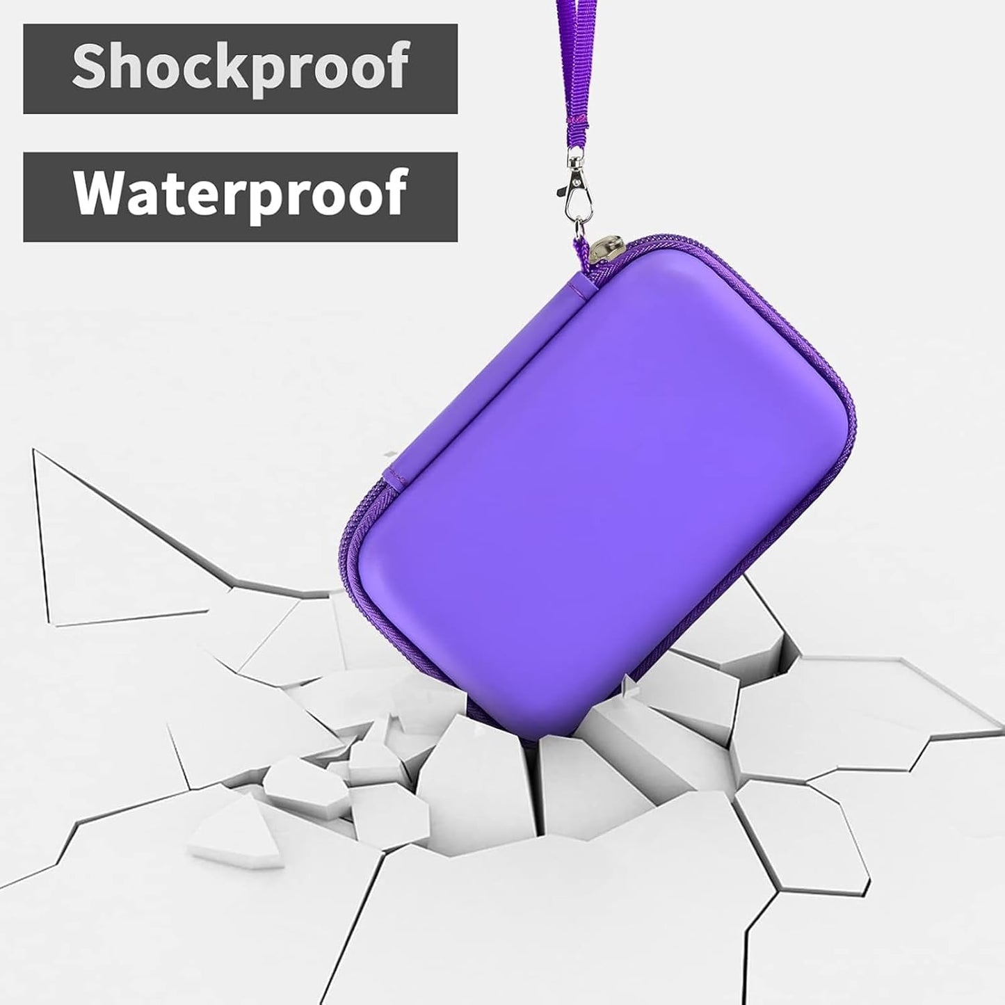 Travel Case for UCOMX for Nano/for Iseyyox/for LISEN/for RTOPS 3 in 1 Wireless Charger, Foldable Magnetic Charging Station Storage Holder Bag for Fast Charge Pad Cable and Adapter, Purple-Box Only