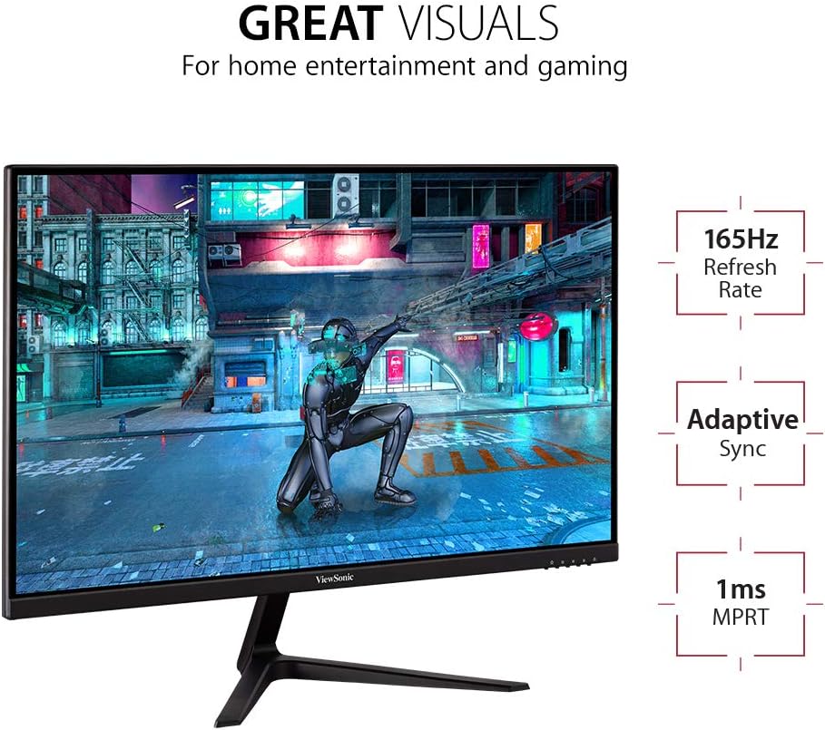 ViewSonic VX2718-P-MHD 27 Inch 1080p 1ms 180Hz Gaming Monitor with FreeSync, Eye Care, HDMI and DisplayPort